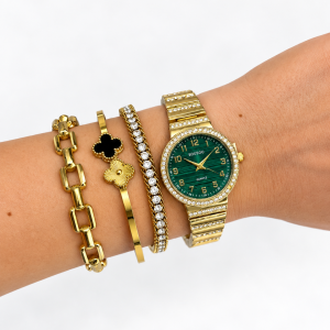 Emerald Glow Watch – Ανθεκτικός Ορείχαλκος