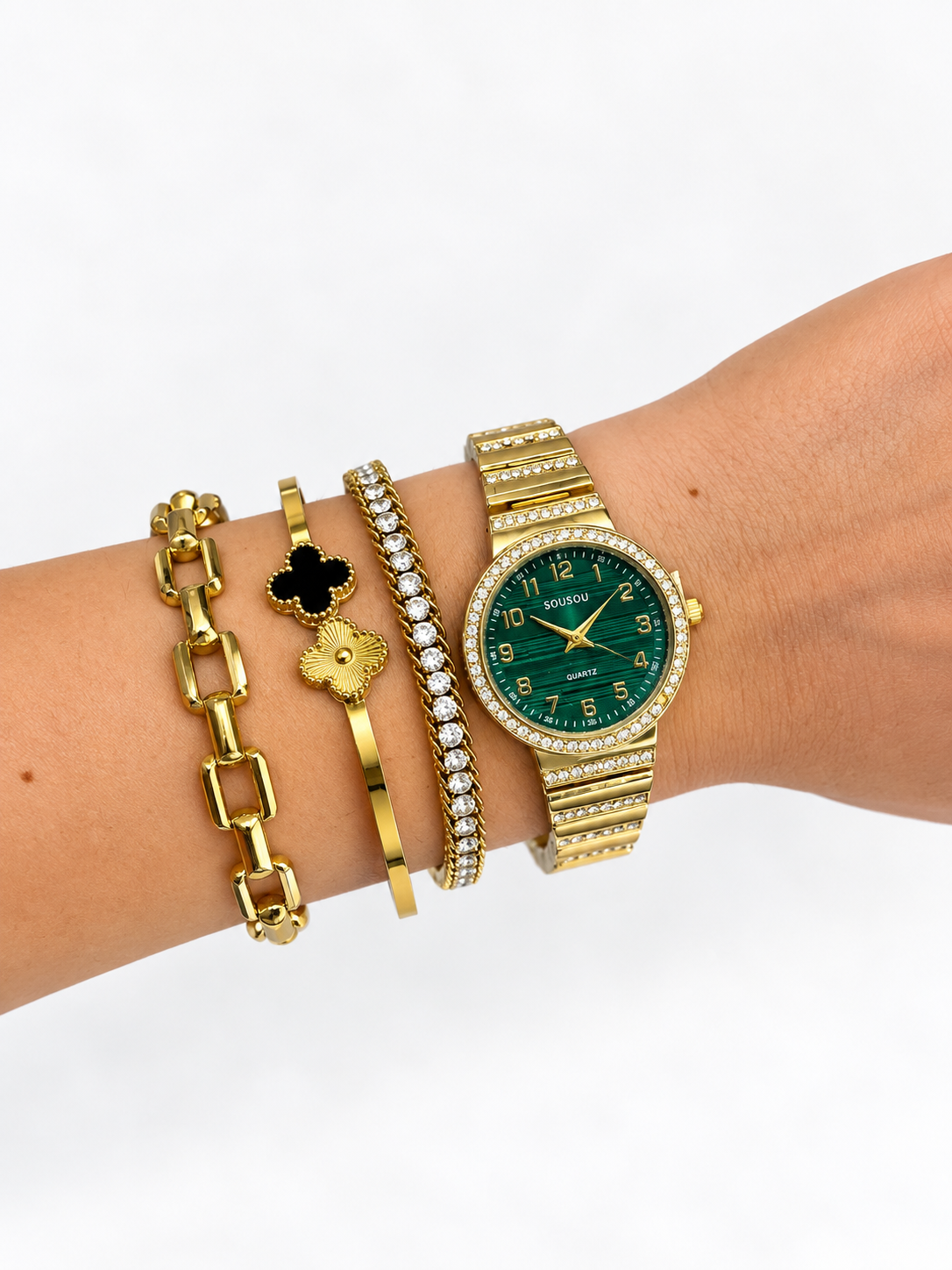 Emerald Glow Watch – Ανθεκτικός Ορείχαλκος