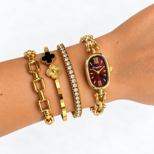 Ruby Chain Watch – Ανθεκτικός Ορείχαλκος