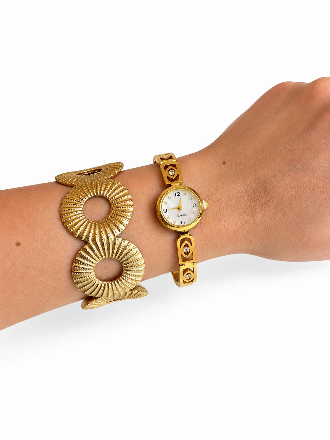 Devil Eye Cuff Watch – Stainless Steel - Image 2