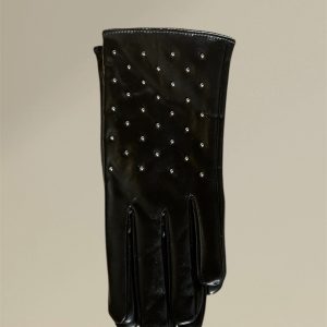 Leather Studs Gloves – Δερμάτινα Γάντια με Ασημένια Τρουκς