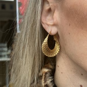 Golden Weave Maxi Hoops