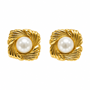 Pearl Kiss Earrings – Stainless Steel