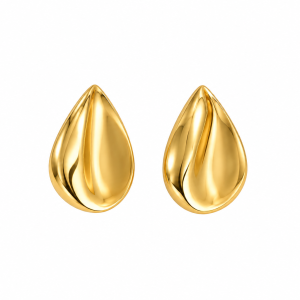 Golden Drop Earrings – Stainless Steel