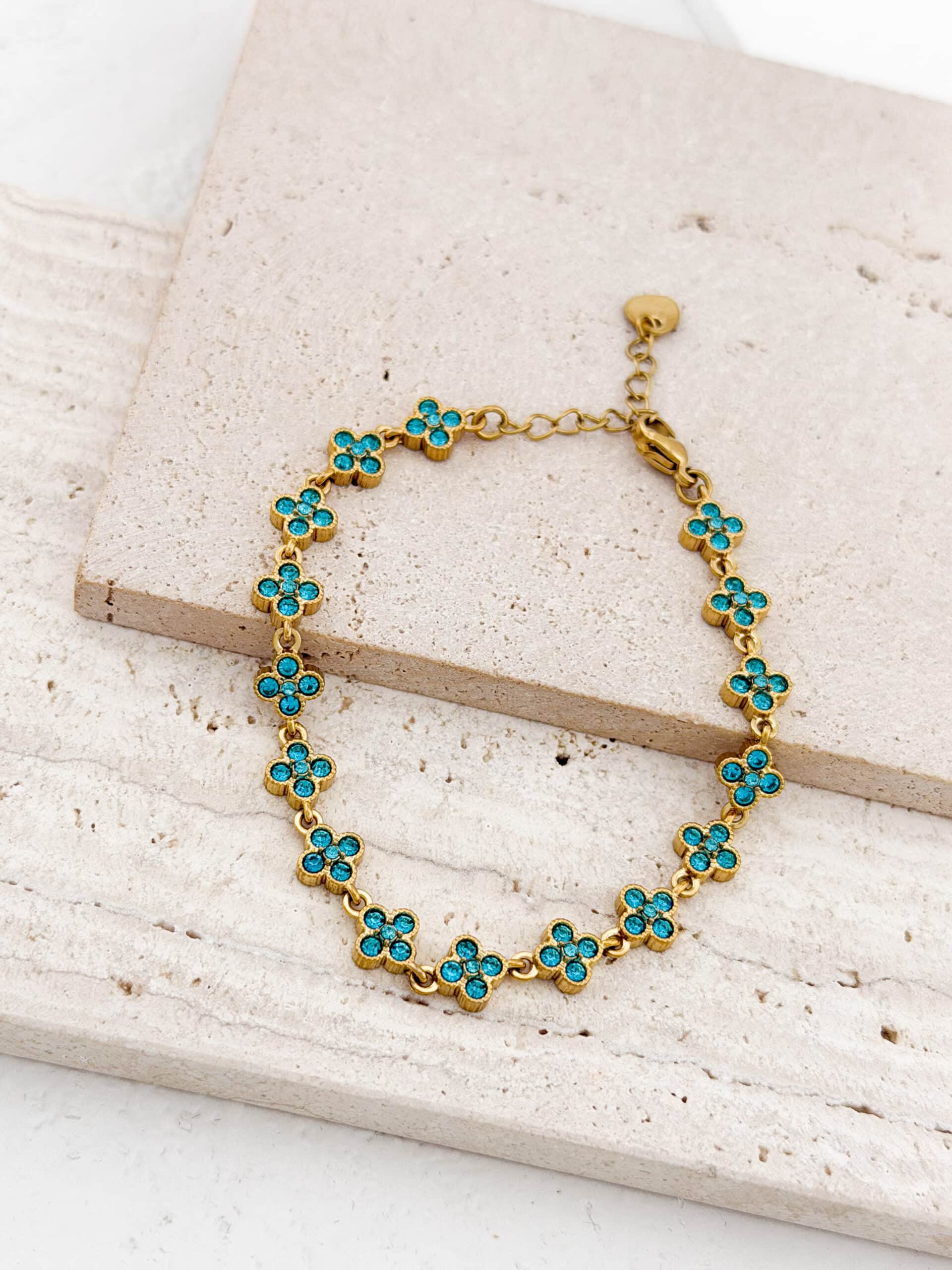 Aqua Bloom Bracelet – Stainless Steel