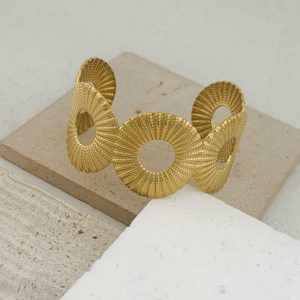 Soleil Cuff Bracelet – Stainless Steel