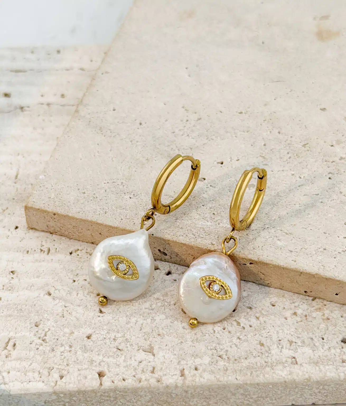 Iris Pearl Earrings – Stainless Steel