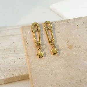 Star Pin Earrings – Stainless Steel