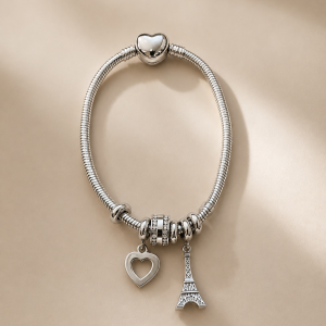 PARISIAN Stainless Steel Charm Bracelet – Gold & Silver