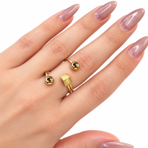 CUBE Ring — Stainless Steel
