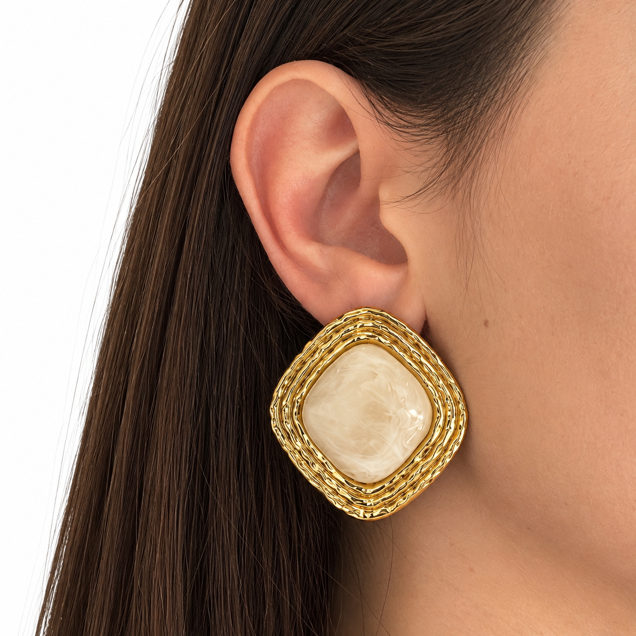 Vanilla Glow – Stainless Steel Earrings